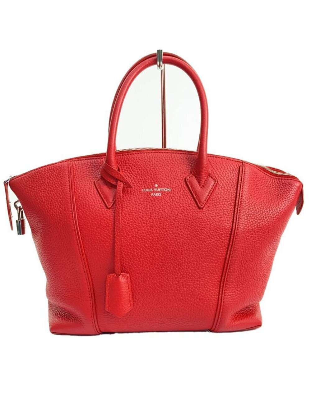 LOUIS VUITTON Lockit Parnassa Tote Bag Shoulder RED Leather